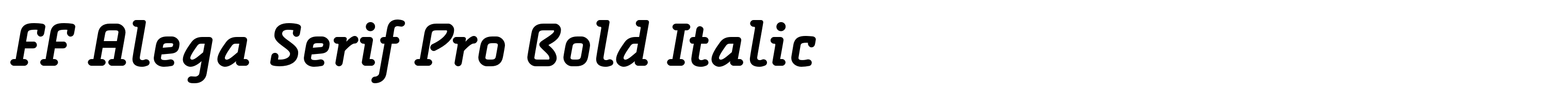 FF Alega Serif Pro Bold Italic